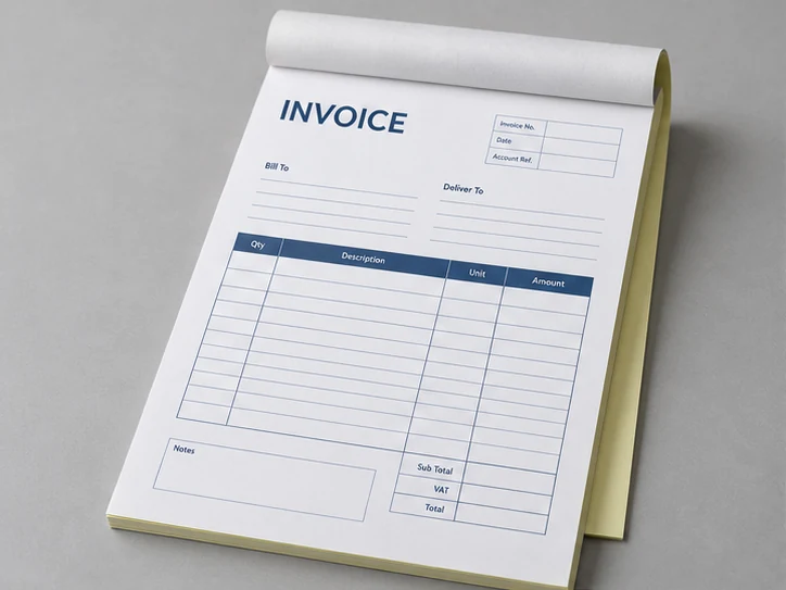 A4 invoice books